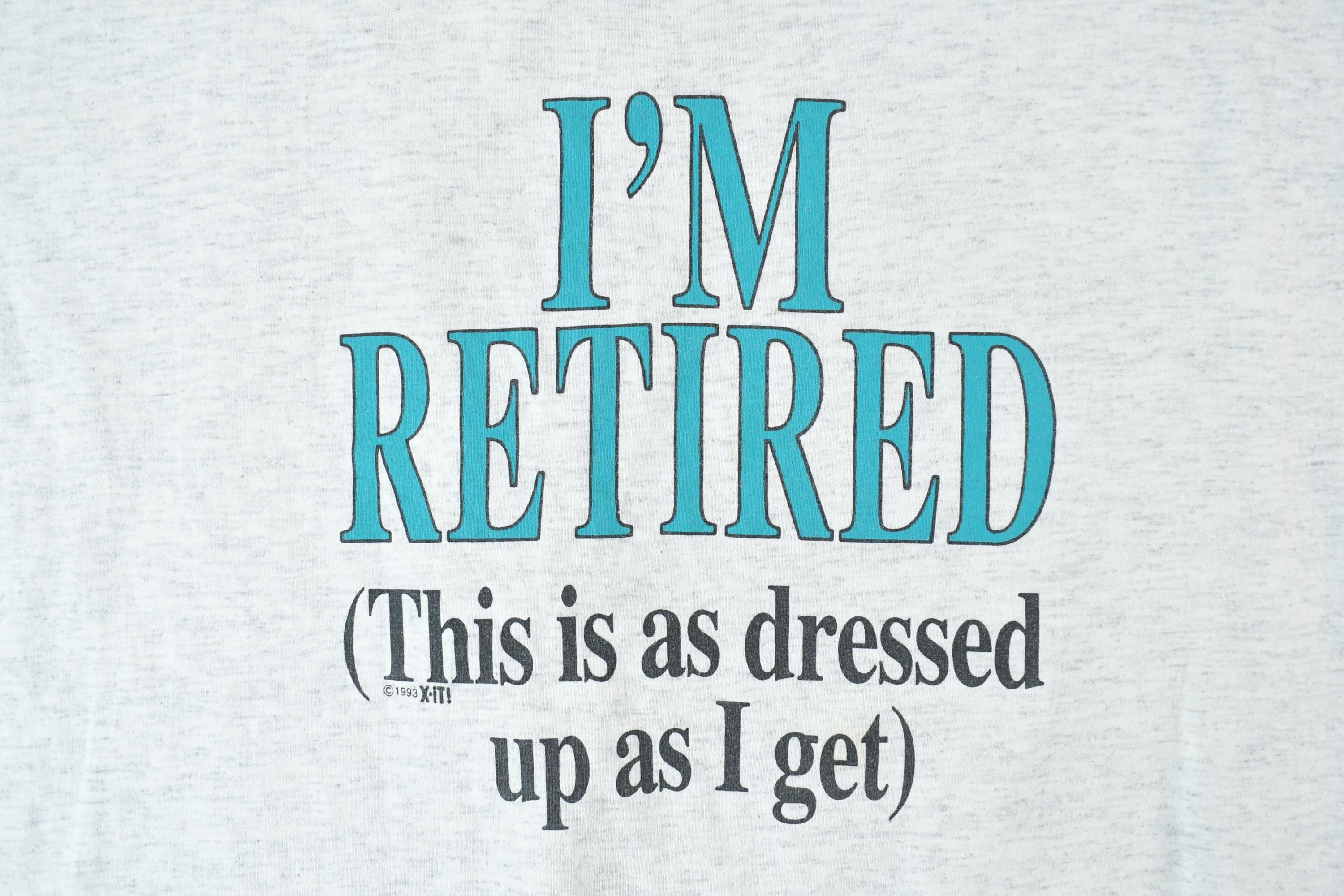 Vintage 1990s I'm Retired Single Stitch Comedy T-Shirt  90s Vintage Souvenir Tee  Rare Vacation Tee  Summer Shirt Made In USA