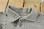 Vintage 1990s Animal Print Fleece Button Up Shirt Mens L