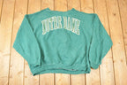 Vintage 1990s Notre Dame Embroidered University Crewneck Sweater Mens XXL