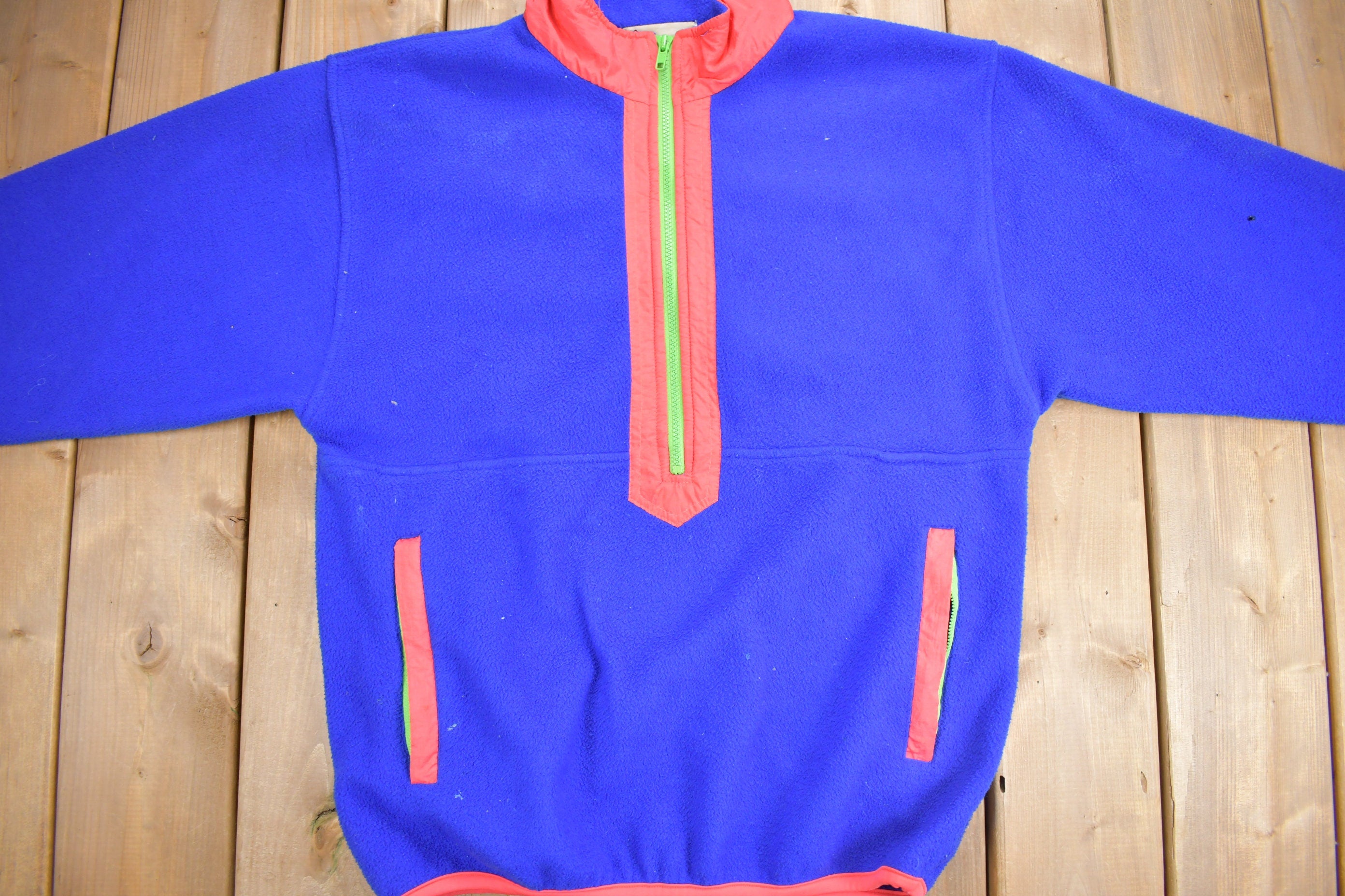 Vintage 1980s North Country Half Zip Fleece Sweater