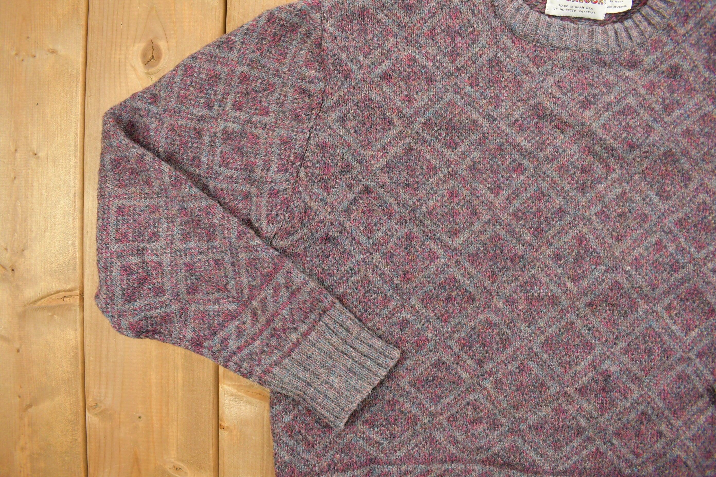 Vintage 1990s McGregor Geometric Patterned Crewneck Sweater