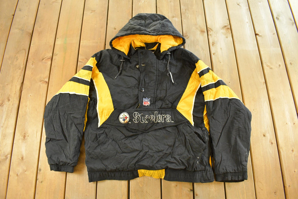 Vintage 1990s Pittsburgh Steelers Starter NFL Anorak Jacket Men's Medium