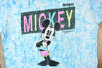 Vintage 1990s Disney Mickey Mouse Michigan Tie Dye Cartoon T-Shirt