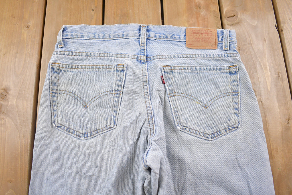 Vintage 1990s Levi's 550 Red Tab Distressed Jeans Size 32 x 27