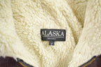 Vintage 1980s Alaska Brussels Leather Sherpa Lined Jacket