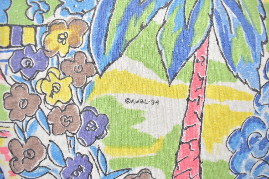 Vintage 1994 All Over Print Tropical Graphic T-Shirt