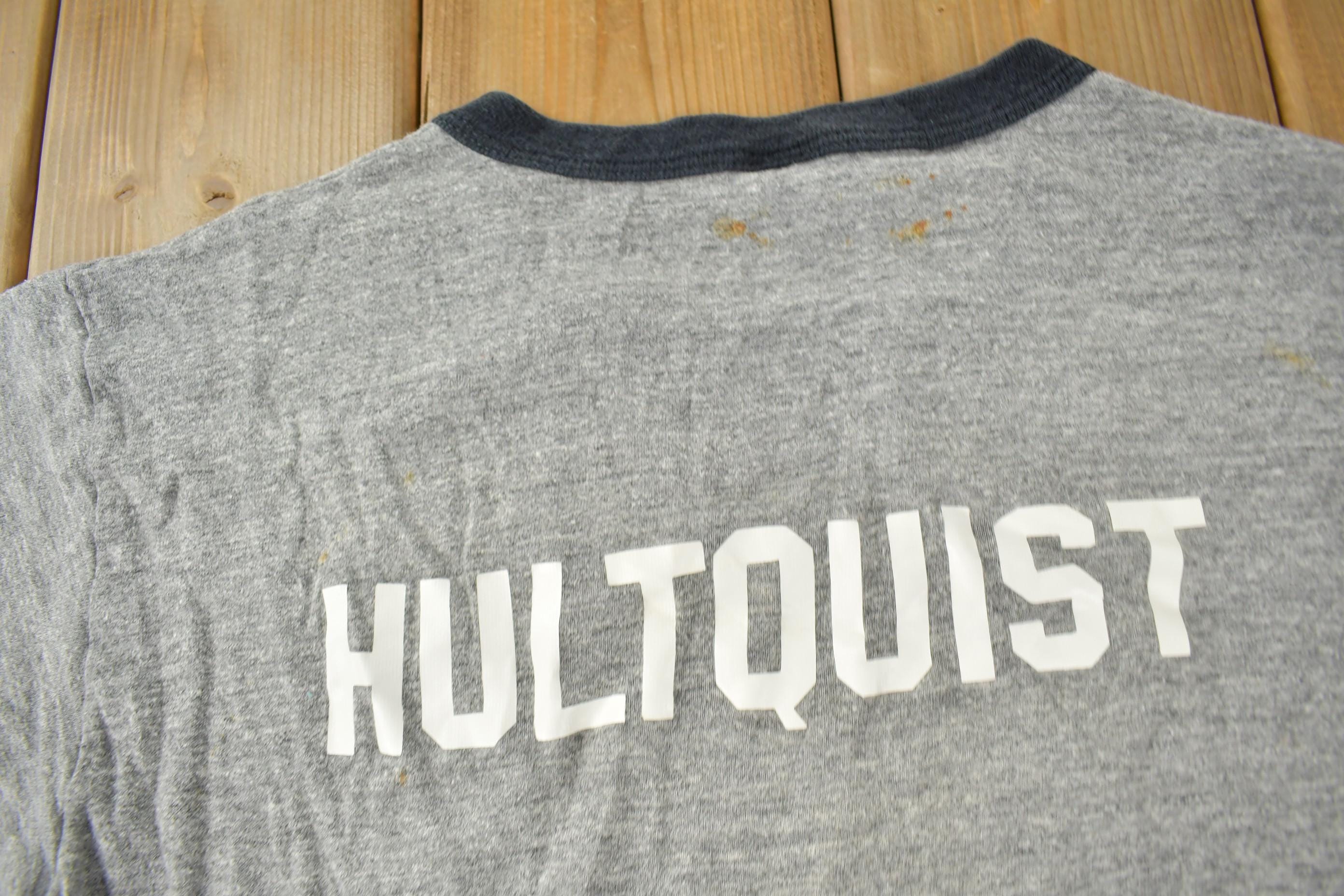 Vintage 1980s Russell Athletics Hultquist Ranger Graphic Ringer T-Shirt Made In USA