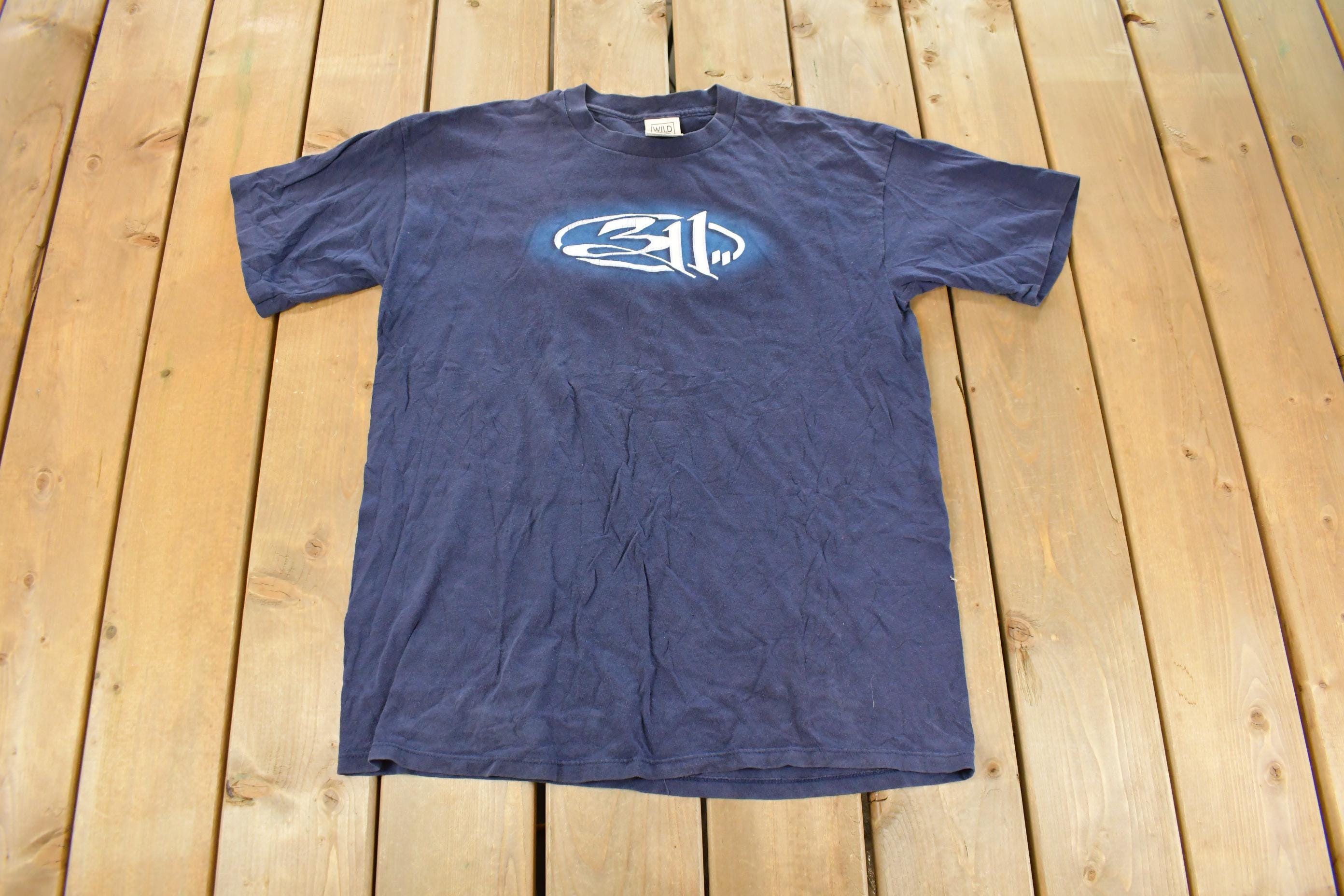 Vintage 1990s Three Eleven Self Titled Album Promo T Shirt Men's XL  311  Alien Head  90s Band Tee  Music Tour Promo Tee  Made In USA