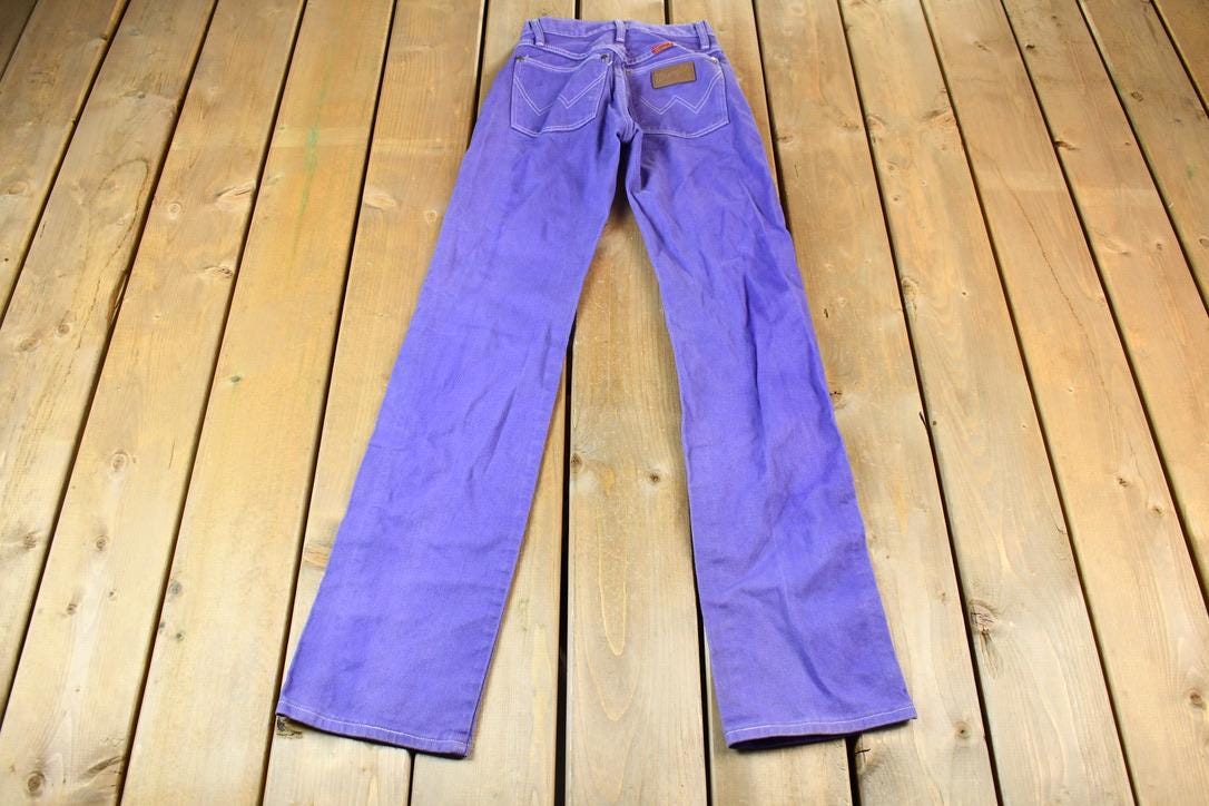 Vintage 2000s Wrangler for Women Purple Denim Jeans Size 0 x 34