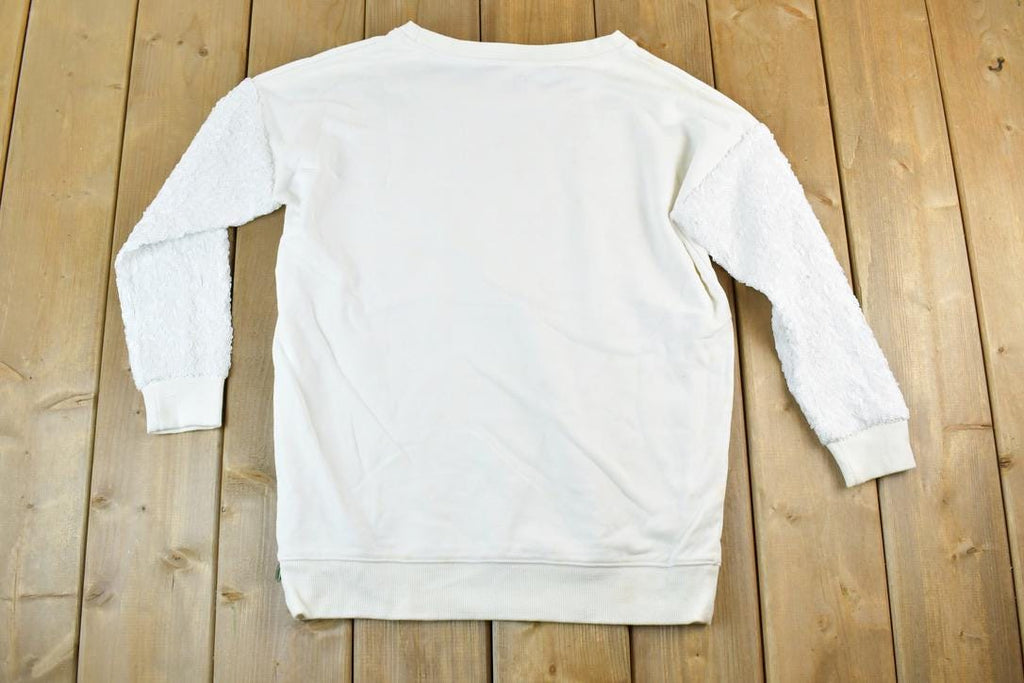 Y2K Crocker White Crew Neck Sweater