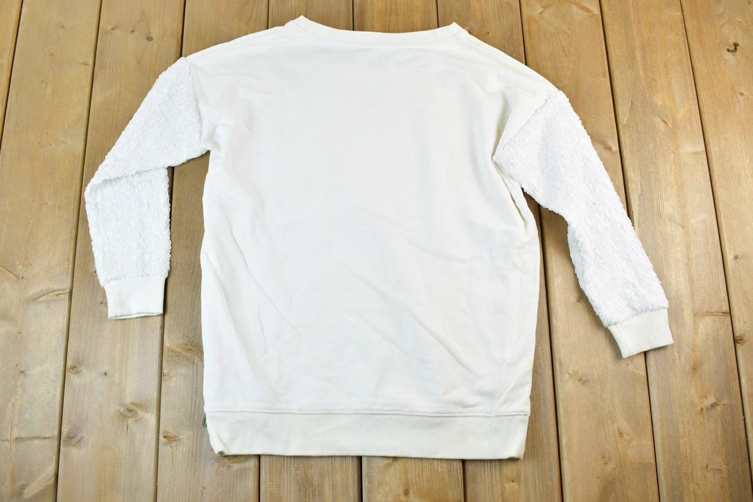 Y2K Crocker White Crew Neck Sweater