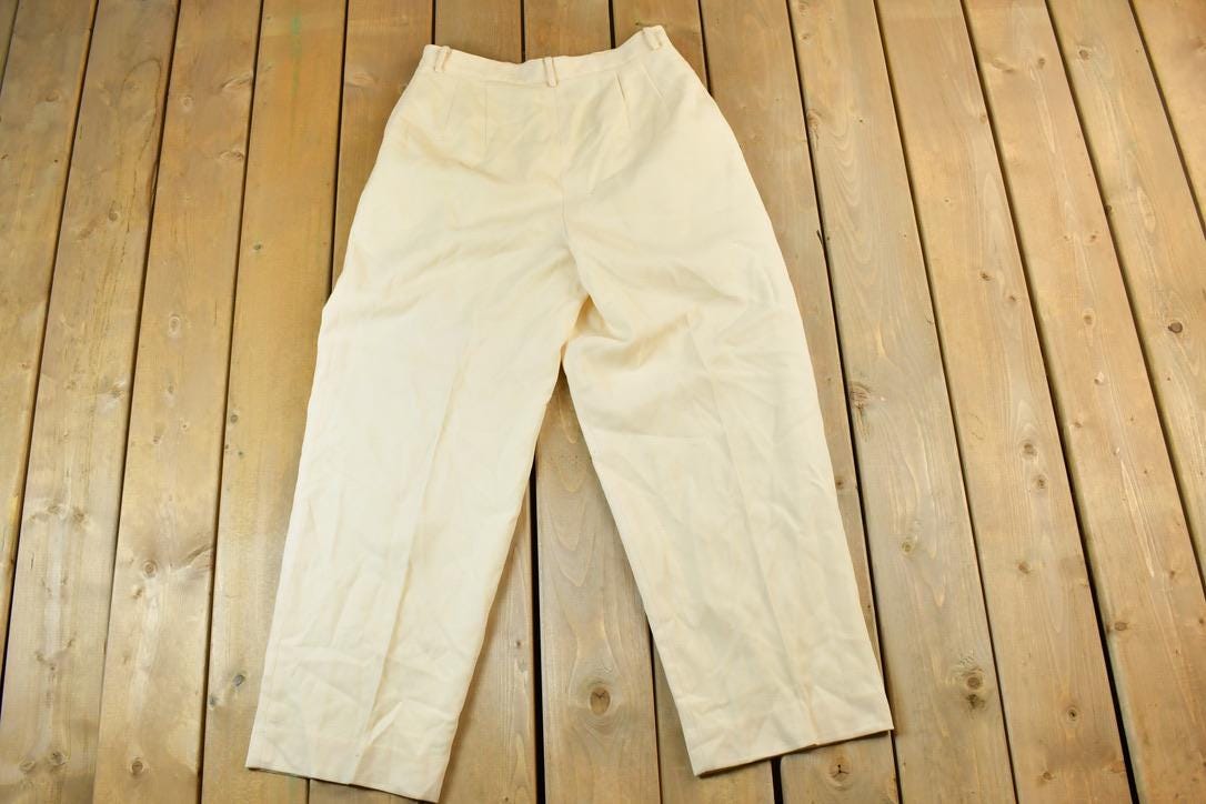 Vintage 1990s Tan Pleated Pants