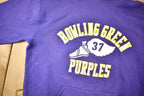 Vintage 1980s Bowling Green High School Purples Graphic Hoodie Made In USA