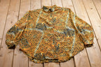 Vintage 1990s Cheetah Print Button Up Shirt