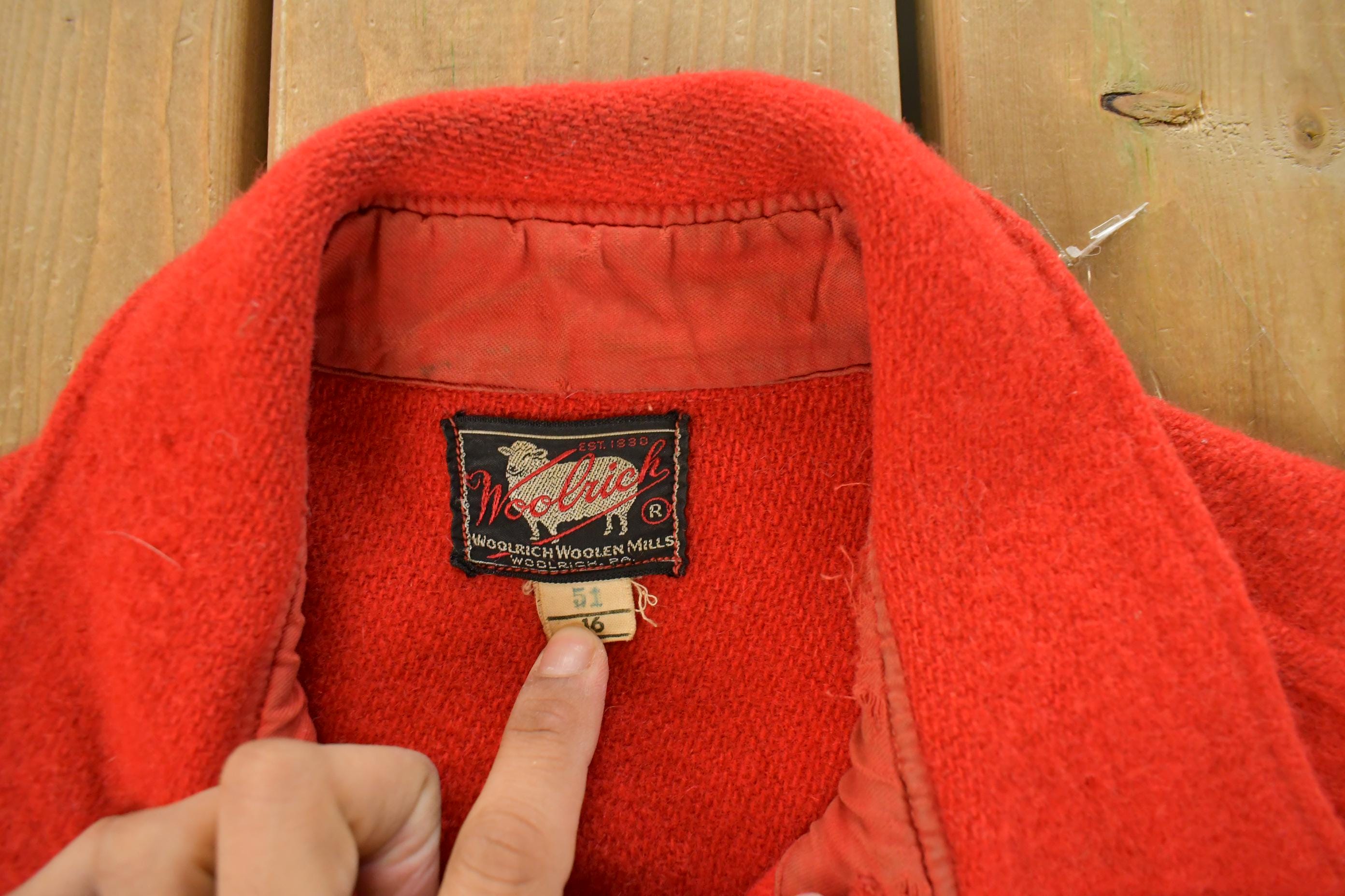 Vintage 1950s Woolrich Wool Hunting Jacket Men's Medium