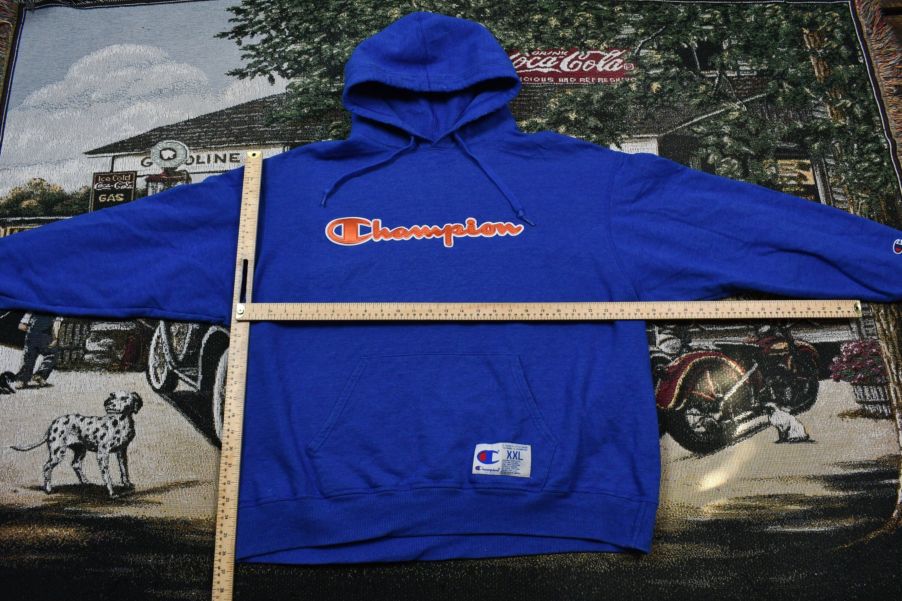 Vintage Champion Embroidered Hoodie Size 2XL