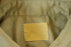 Vintage 1970s Tan Button Up Safari Style Shirt