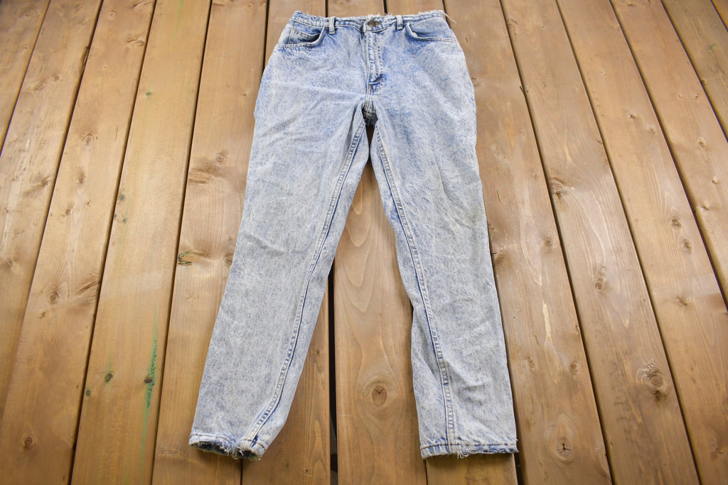 Vintage 1990's Unbranded Acid Wash Blue Jeans 28 x 28  Made in USA  90s Fashion  Vintage Distressed Jeans  Streetwear Fashion