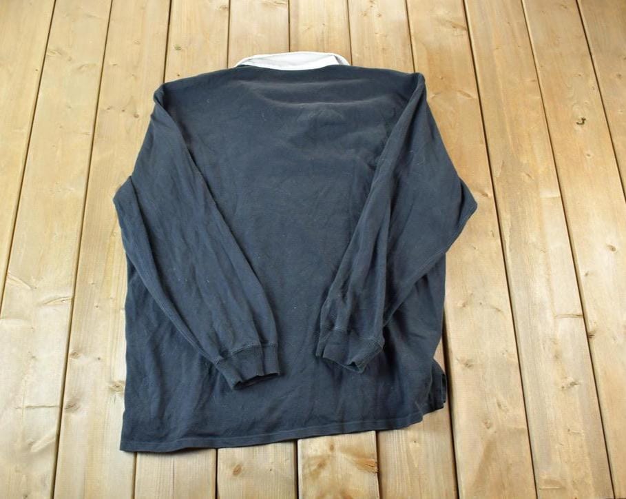 Vintage 1990s Polo Ralph Lauren Quarter Button Up Long Sleeve Rugby Style Shirt