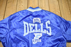 Vintage 1980s Dells Track Snap Button Satin Swingster Windbreaker Jacket