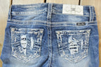 Vintage Y2K Miss Me Bedazzled Low Rise Jeans Size 26x31