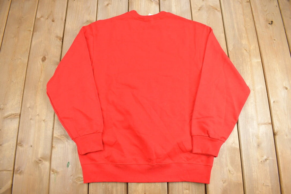 Vintage 1990s Blank Red Crewneck Sweatshirt