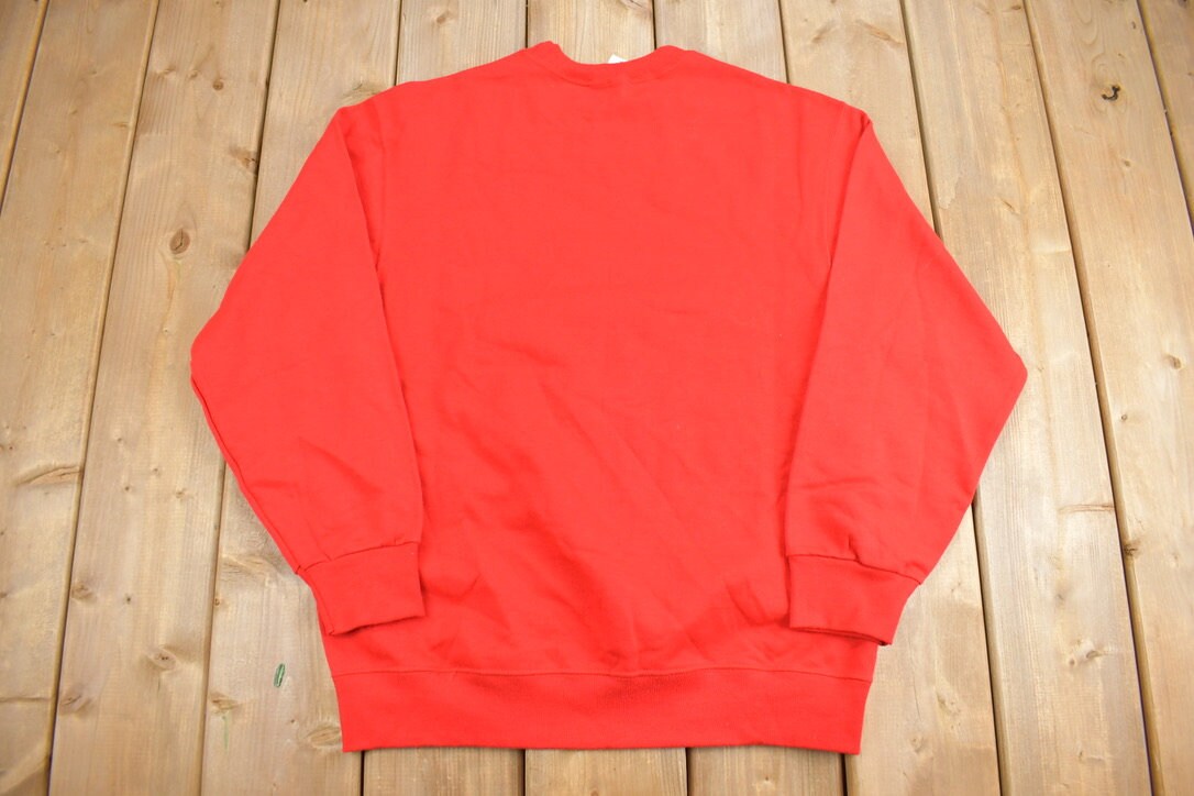 Vintage 1990s Blank Red Crewneck Sweatshirt
