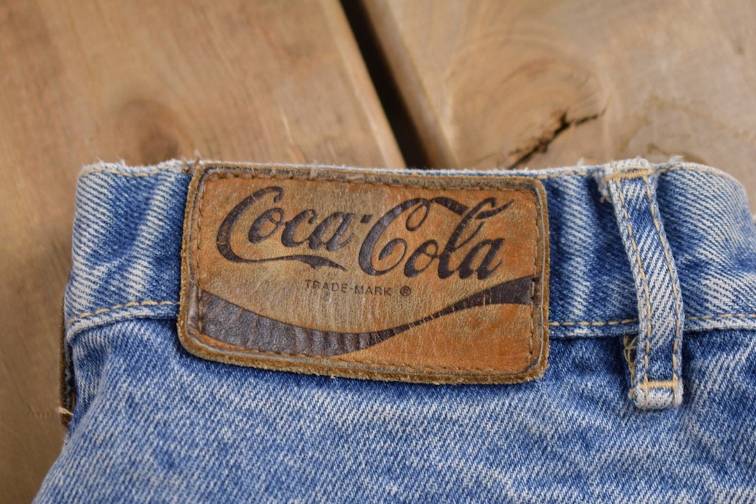 Vintage 1980s Coca Cola Denim Jeans Size 24 x 28