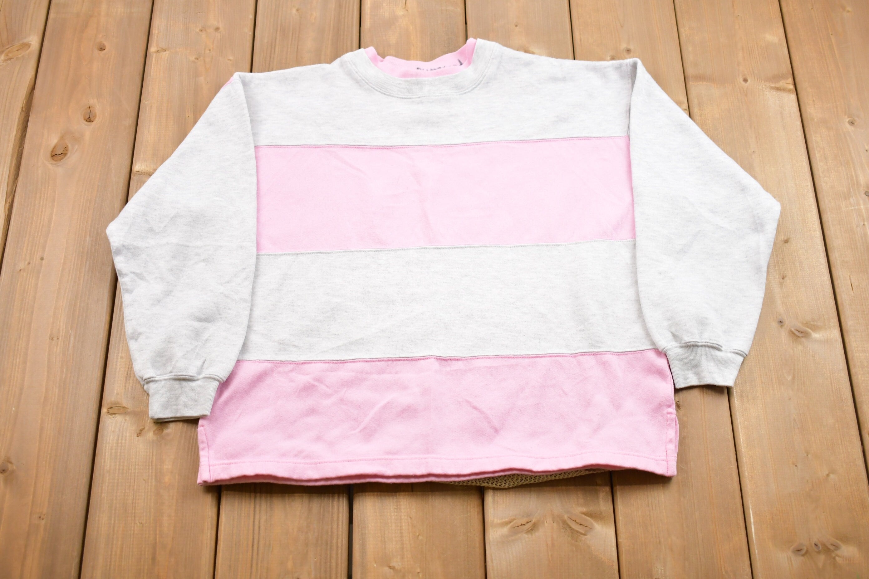 Vintage 1990s Color Block Crewneck Sweatshirt
