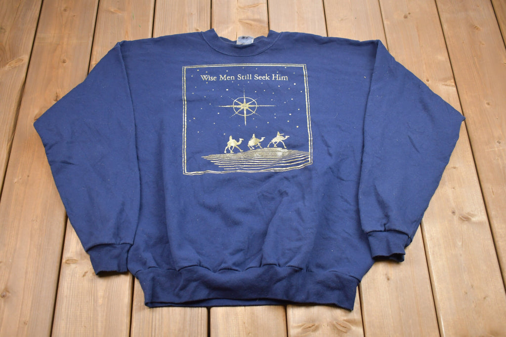 Vintage 1990s 3 Wisemen Desert Camel Graphic Crewneck Sweatshirt