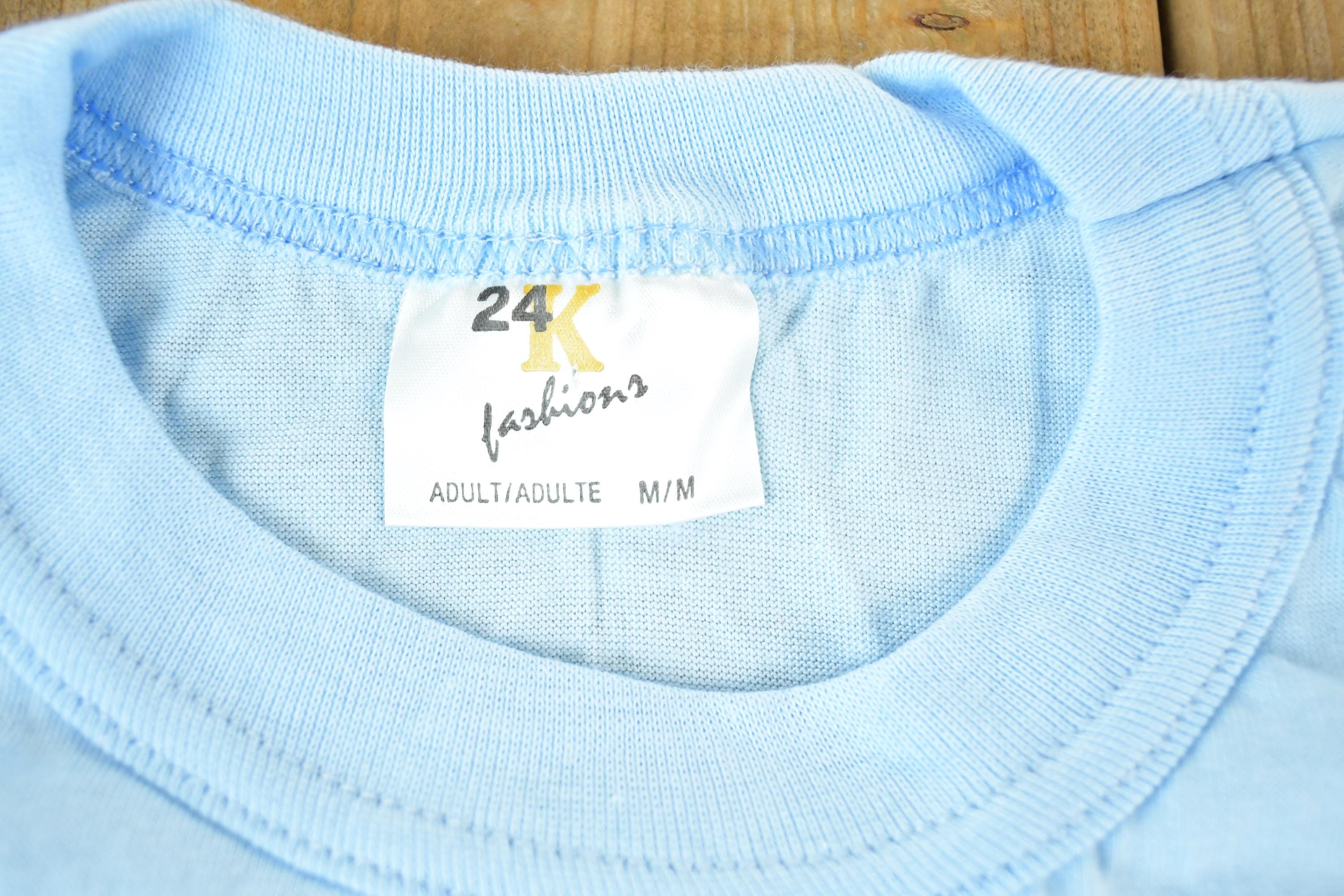 Vintage 1980s 24K Fashion Ringer Sleeve Souvenir T-Shirt Mens S