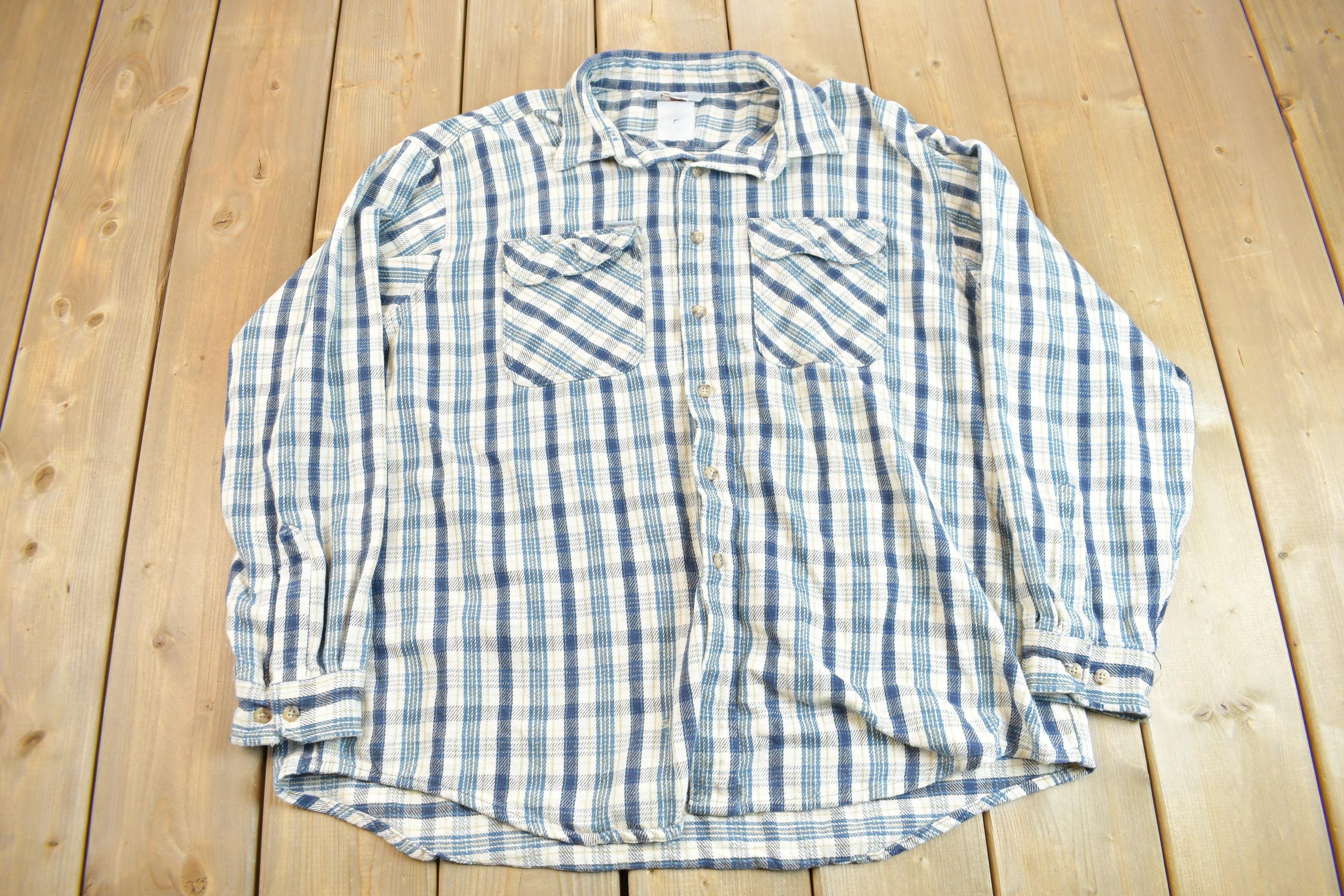 Vintage 1990s Carhartt Plaid Button Up Shirt