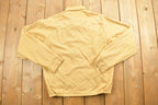 Vintage 1980s Sportswear Blank Beige Windbreaker Jacket
