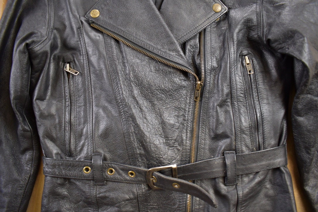 Vintage 1990s Leather Biker Jacket