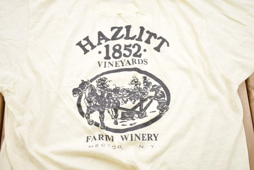 Vintage 1990s Hazlitt Farm Winery Graphic T-Shirt