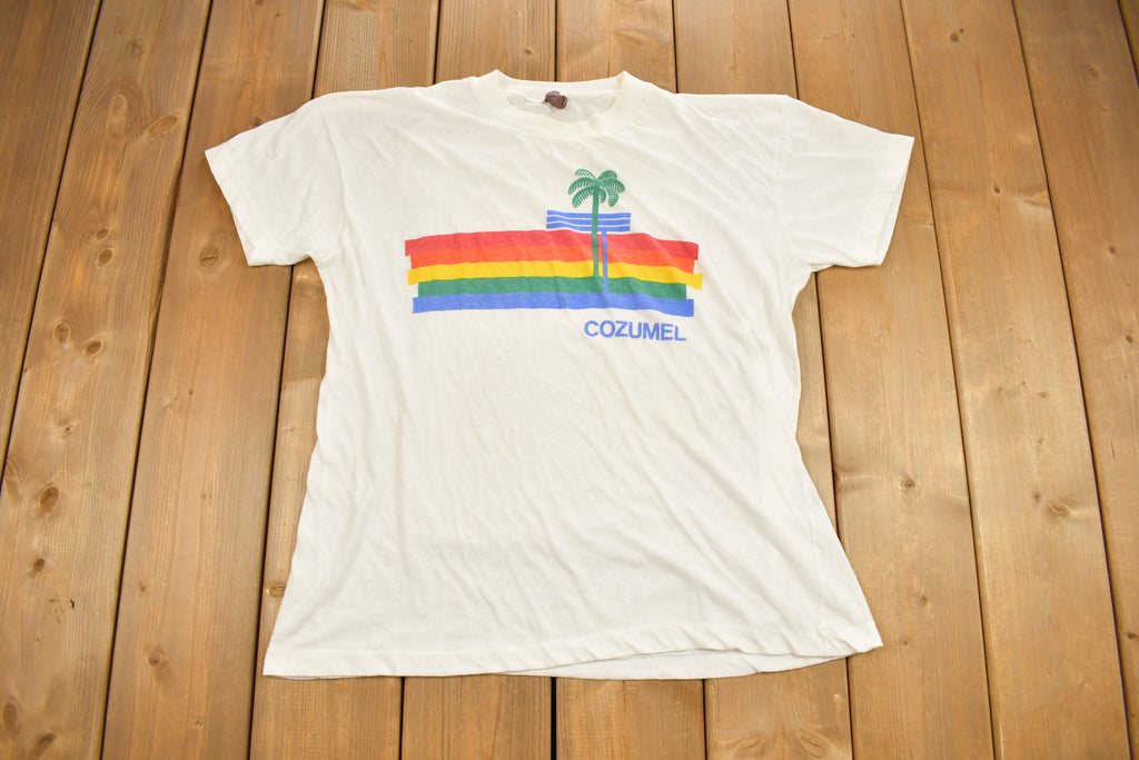 Vintage 1980s Cozumel Mexico Souvenir T Shirt