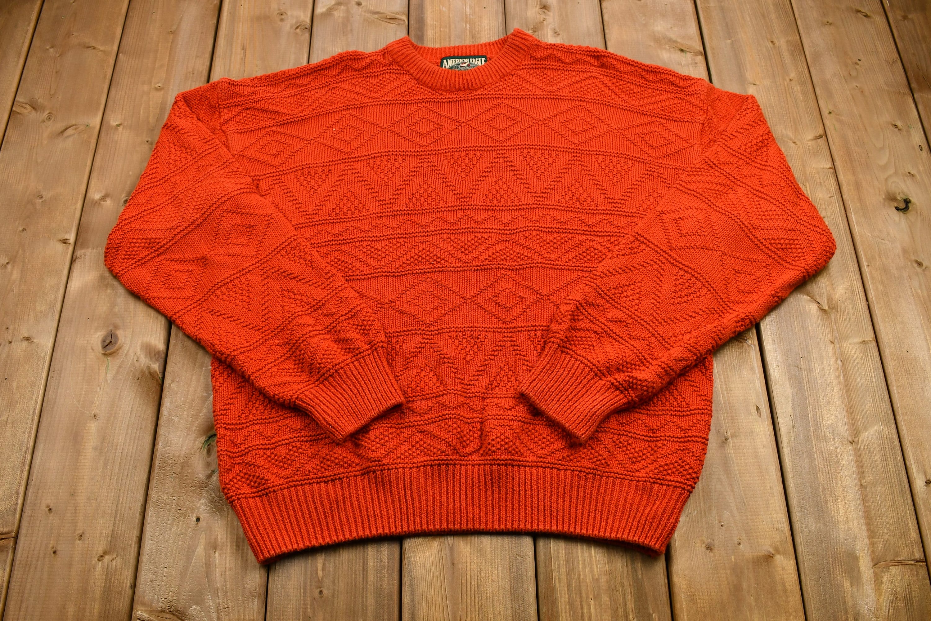 Vintage 90s American Eagle Outfitters Red Knit Sweater