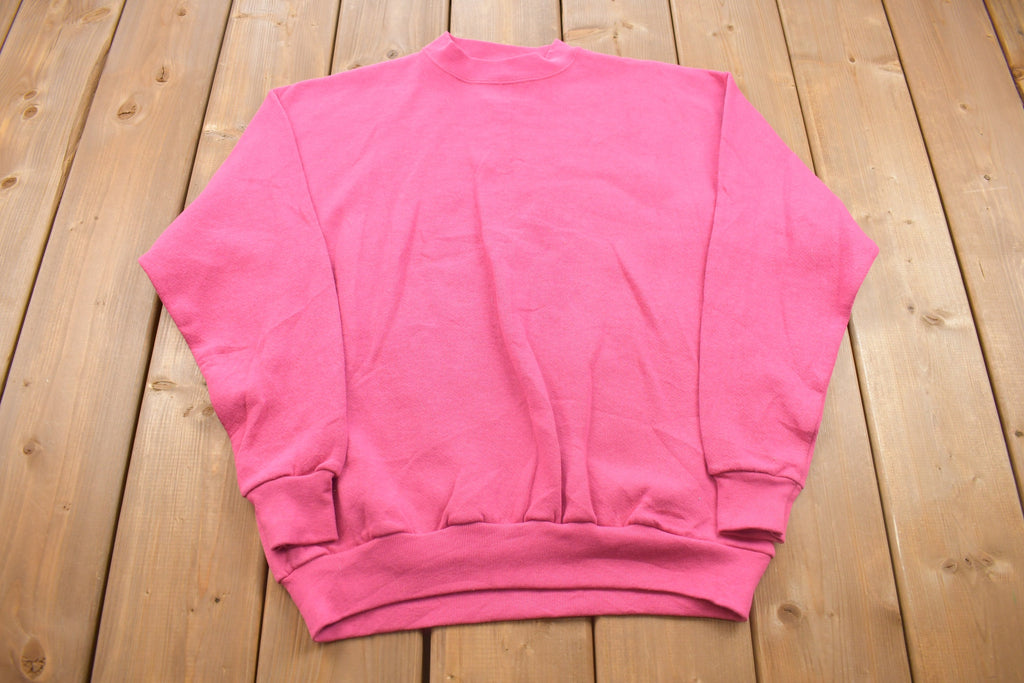 Vintage 1990s Tultex Blank Pink Crewneck Sweatshirt  90s Crewneck  Women's Vintage  Essential  Streetwear  90s Blank