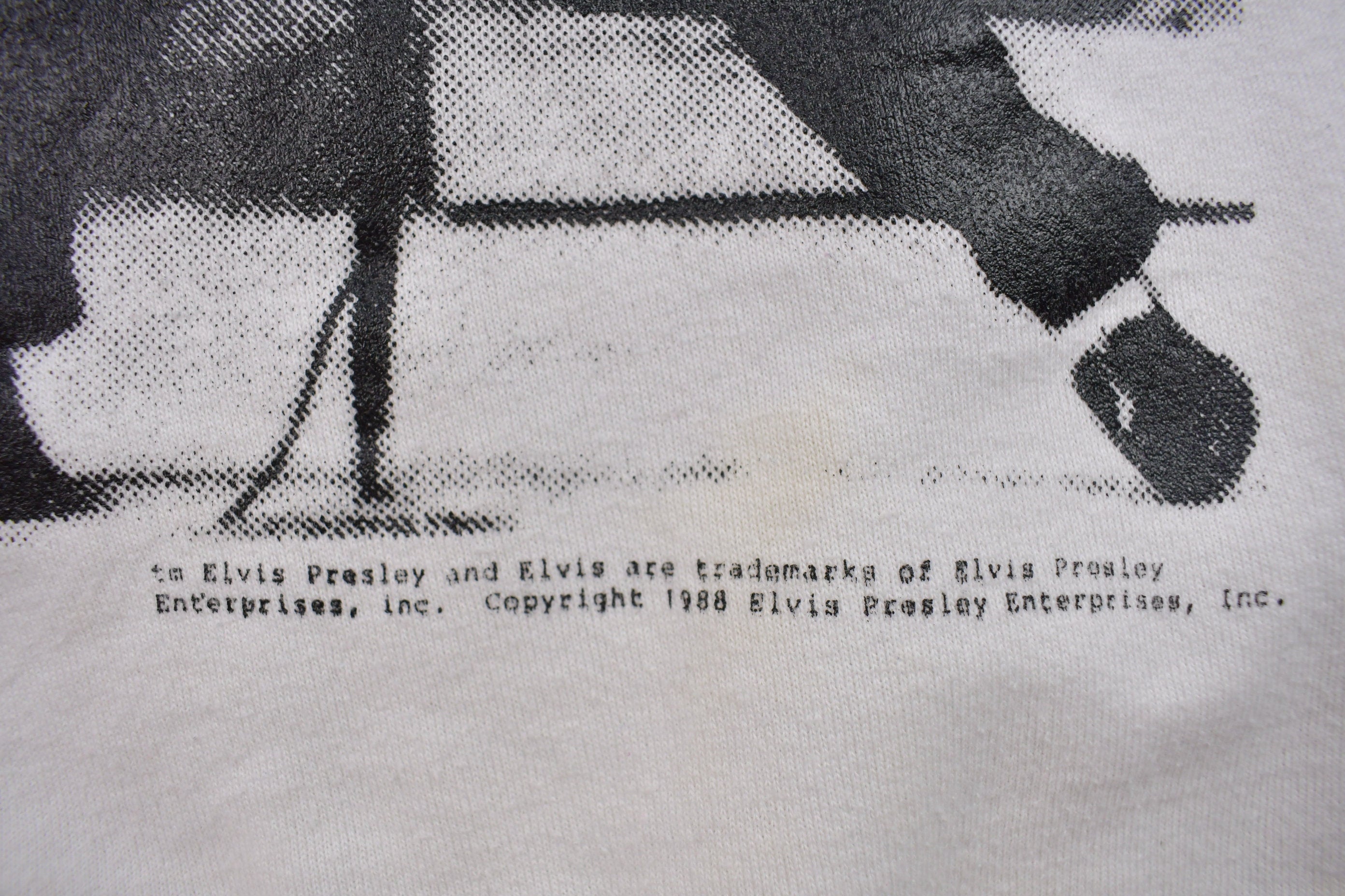 Vintage 1988 Elvis Presley Rock N Roll Raglan Crewneck Sweatshirt