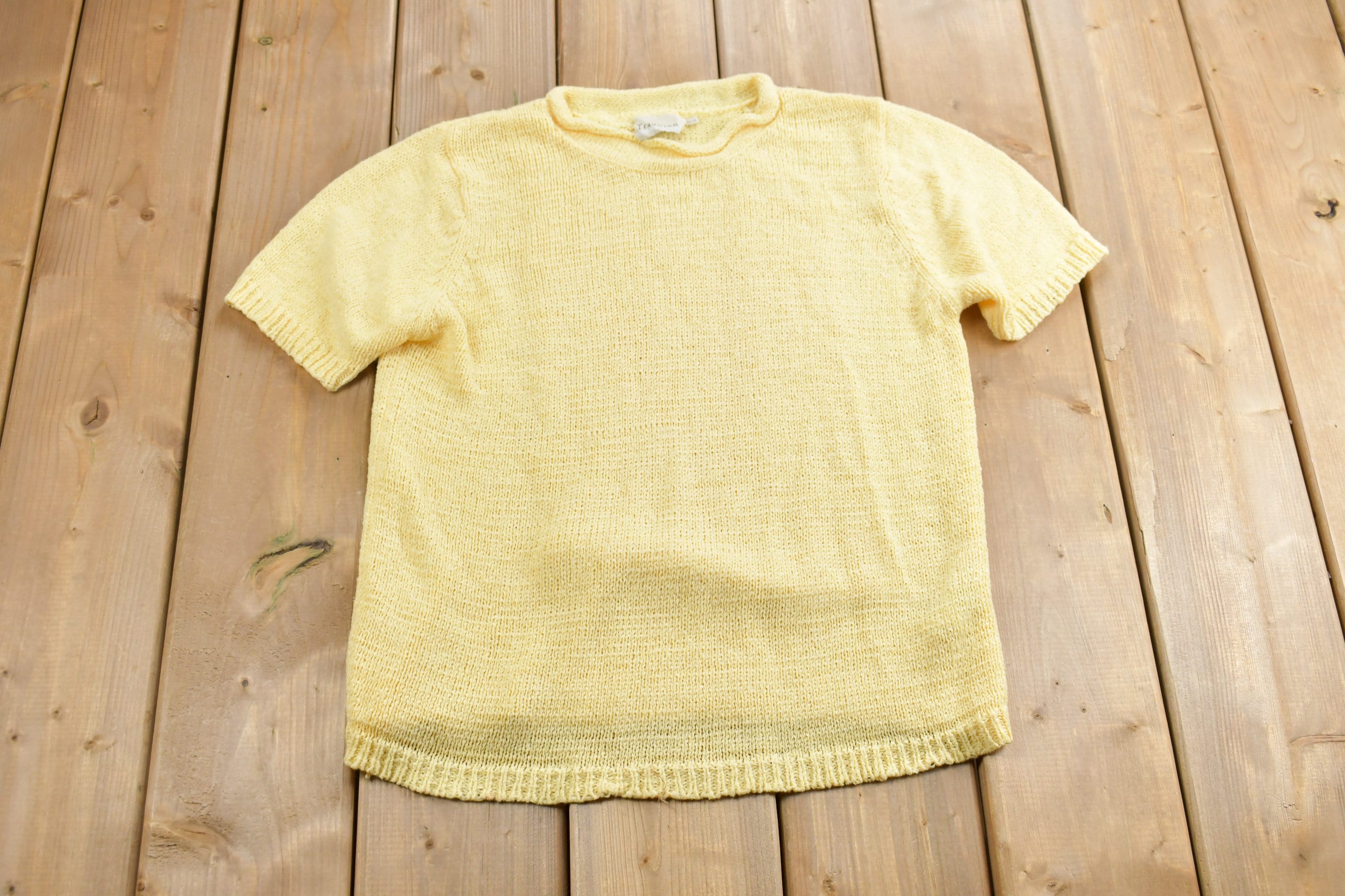 Vintage 1990s Tradition Blank Knitted Crewneck Sweater  Vintage 90s Crewneck  Tradition Vintage  Colorful  Sweatshirt  Blank Knit