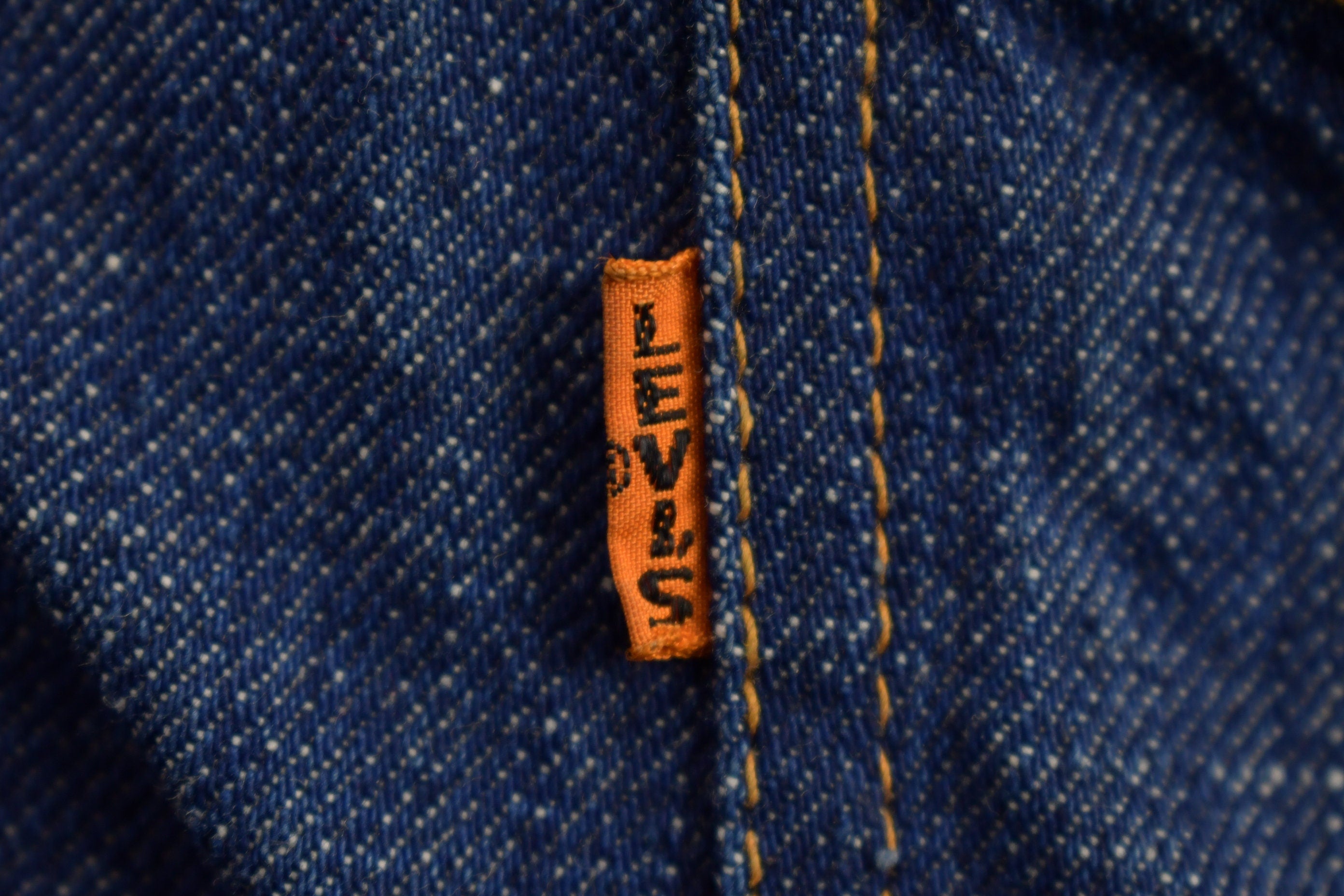 Vintage 1970s Big E Levis Reversible Denim Jean Jacket Vest