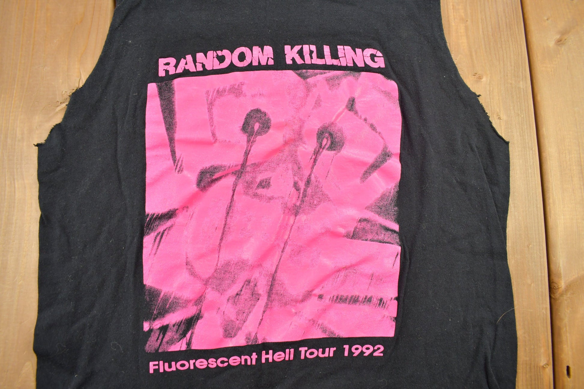 Vintage 1992 Random Killing Fluorescent Hell Tour Chopped Band T-shirt