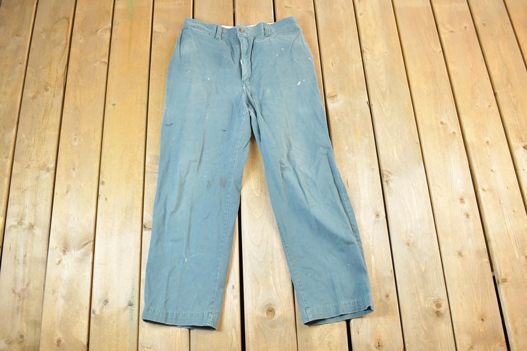 Vintage 1970s Work Pants Size 32 x 26 Made In USA