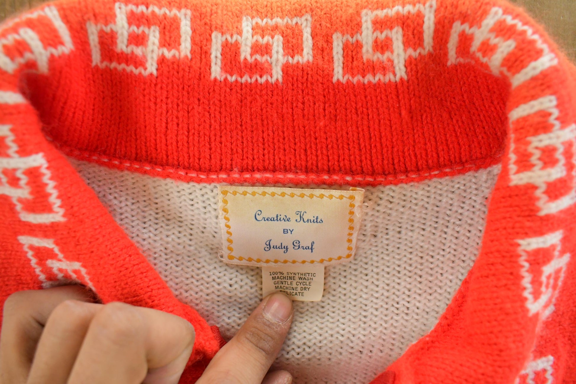 Vintage 1960s Creative Knits By Judy Graf Knit Full Zip Sweater Women's Medium  True Vintage  Outdoors  Vintage Knit  Music