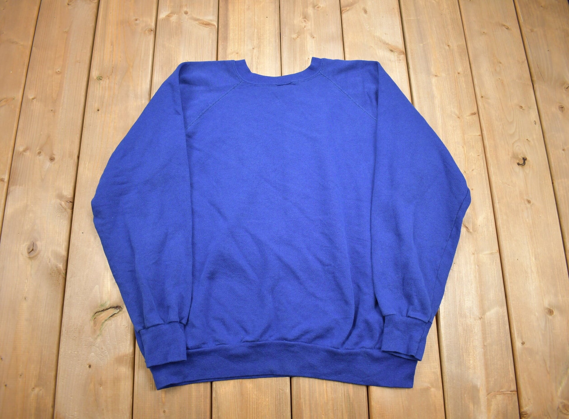 Vintage 1990s Blue Blank Crewneck Sweatshirt