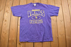 Vintage 1990s Minnesota Vikings NFL Graphic T-Shirt