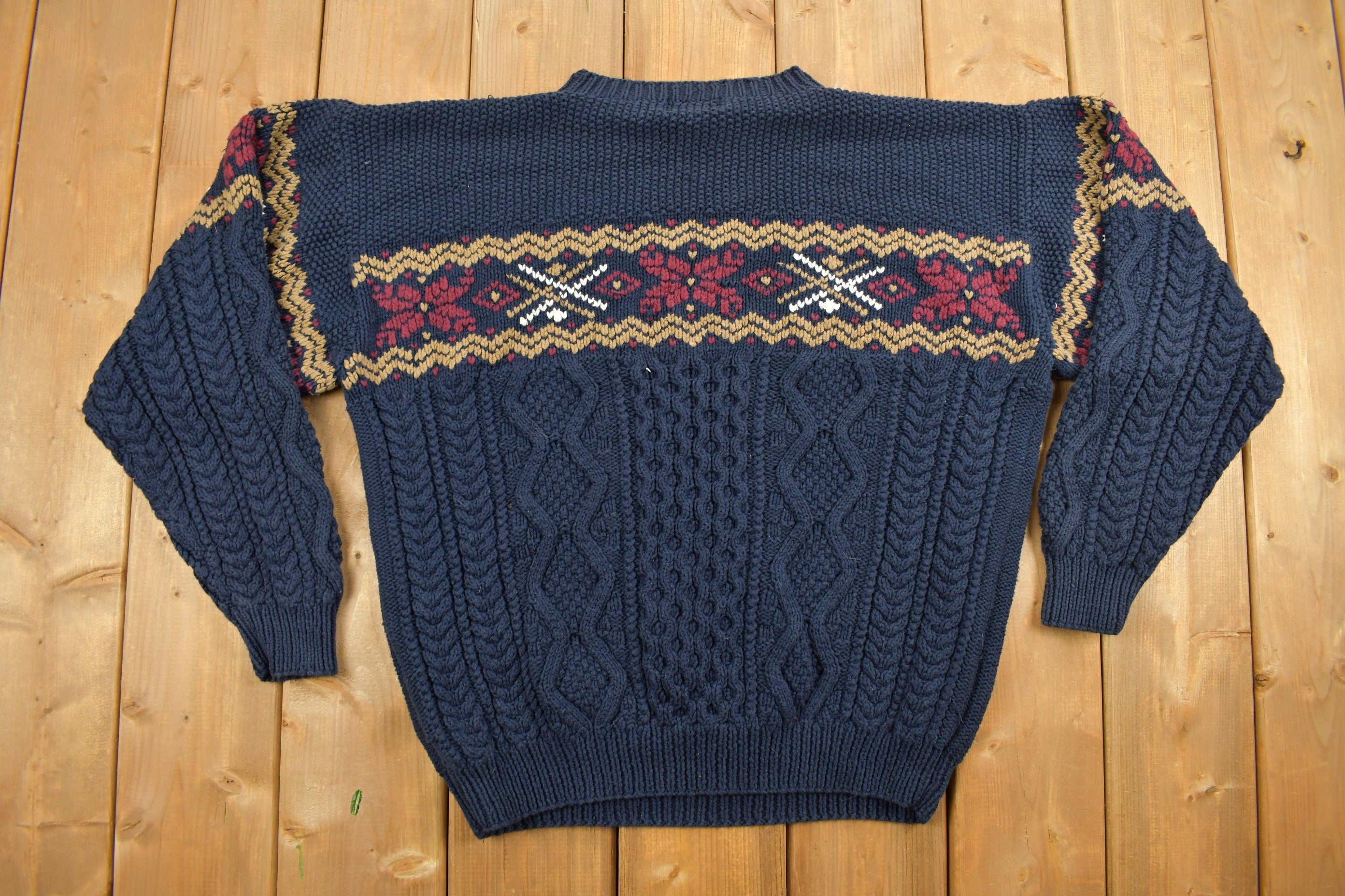 Vintage 1990s Quick Reflex Knitted Crewneck Sweater