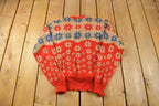 Vintage 1940s Rugby Sportswear Knitting Mills Knit V Neck Sweater