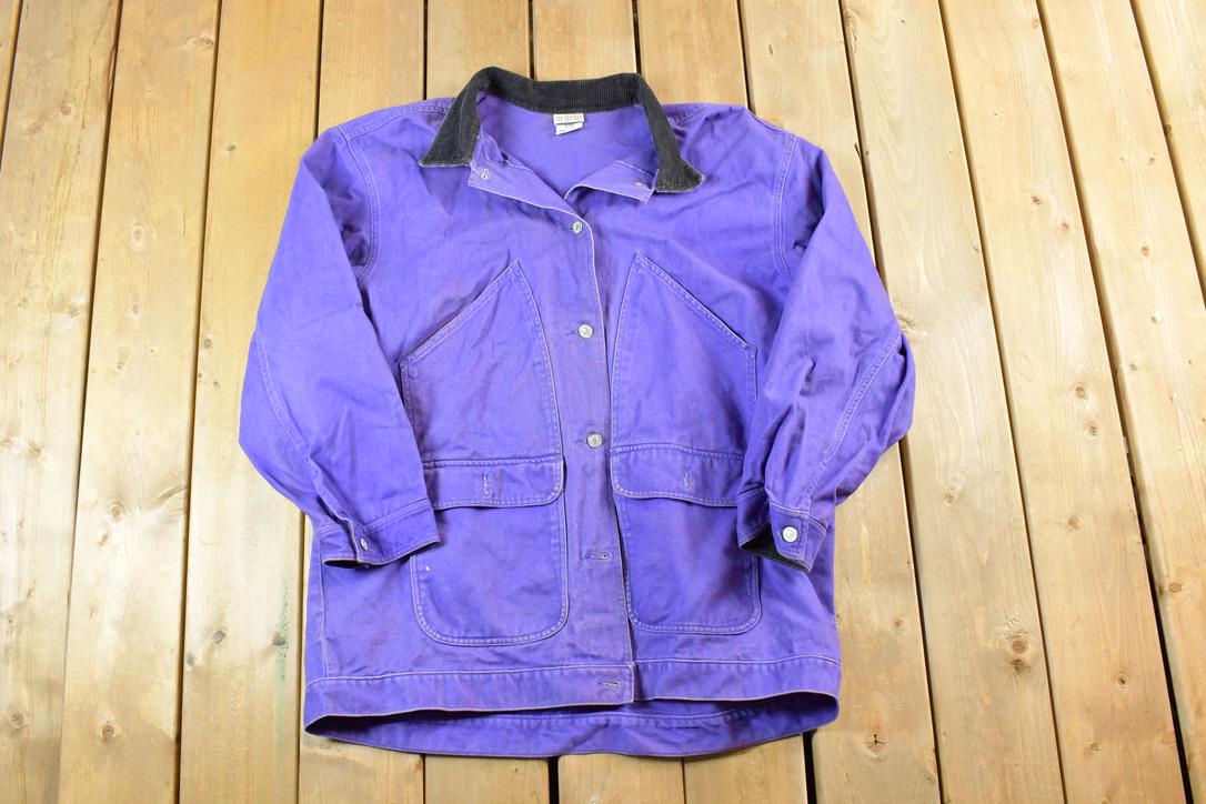 Vintage 1990s Memphis Purple Work Jacket Made In USA