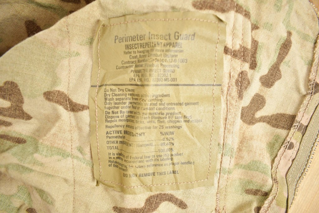 Vintage 2001 Military Desert MultiCamo Insect Repellent Field Jacket